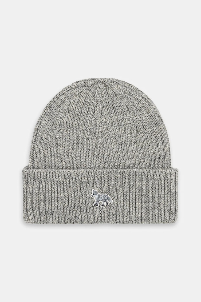 Maison Kitsuné czapka wełniana Baby Fox Beanie