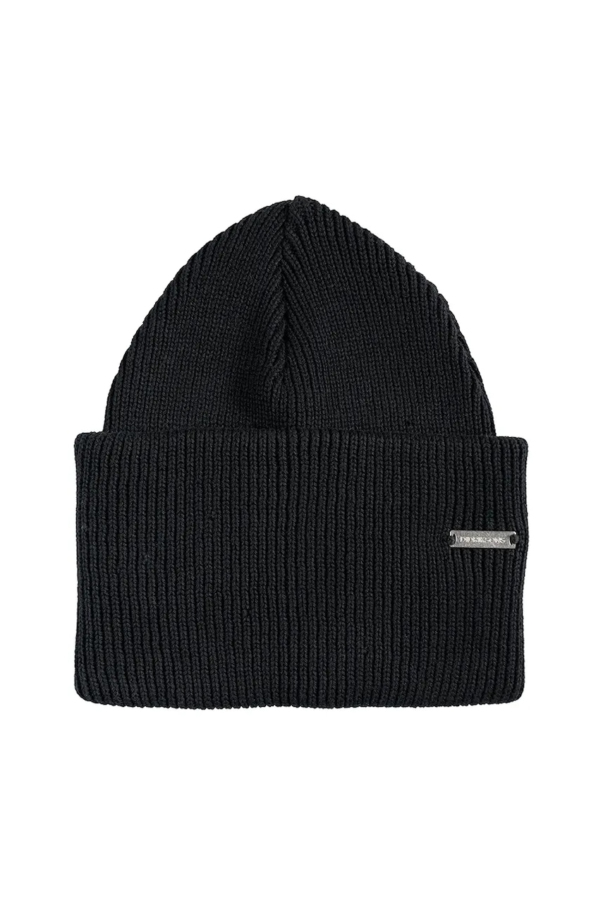 Didriksons căciulă din bumbac RIVER culoarea negru, 505756