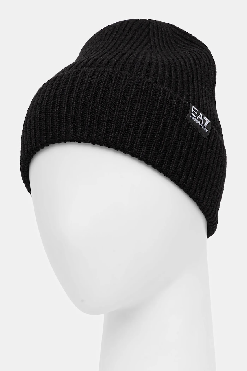 Шапка с добавлением шерсти EA7 Emporio Armani цвет чёрный AF18469.7X000312 Шапка с добавлением шерсти EA7 Emporio Armani цвет чёрный AF18469.7X000312