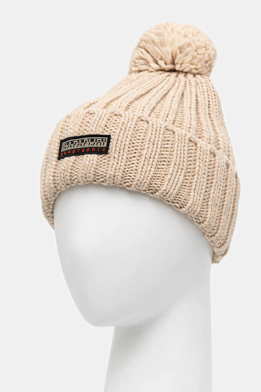 Шапка с шерстью Napapijri Fea 2 цвет бежевый  NP0A4GKAN1J1