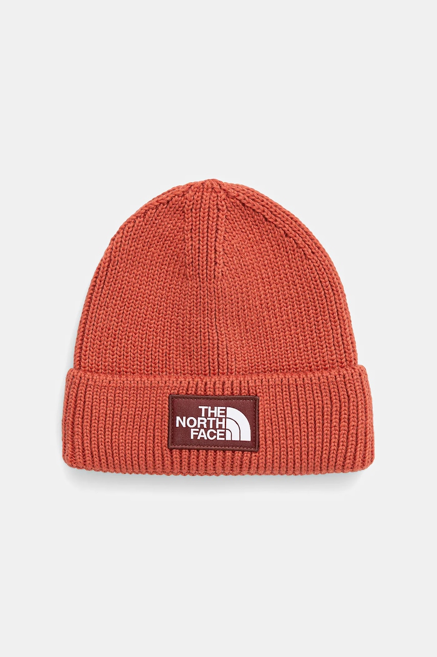 Levně Čepice The North Face TNF Logo Box oranžová barva, NF0A8CHEEED1