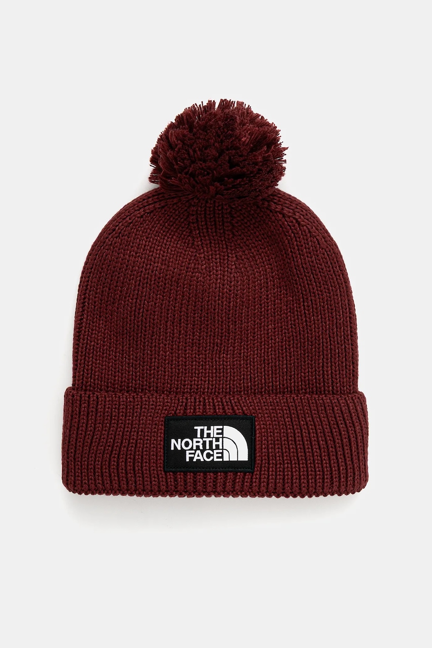 Levně Čepice The North Face TNF Logo Box vínová barva, NF0A8CHF0VO1