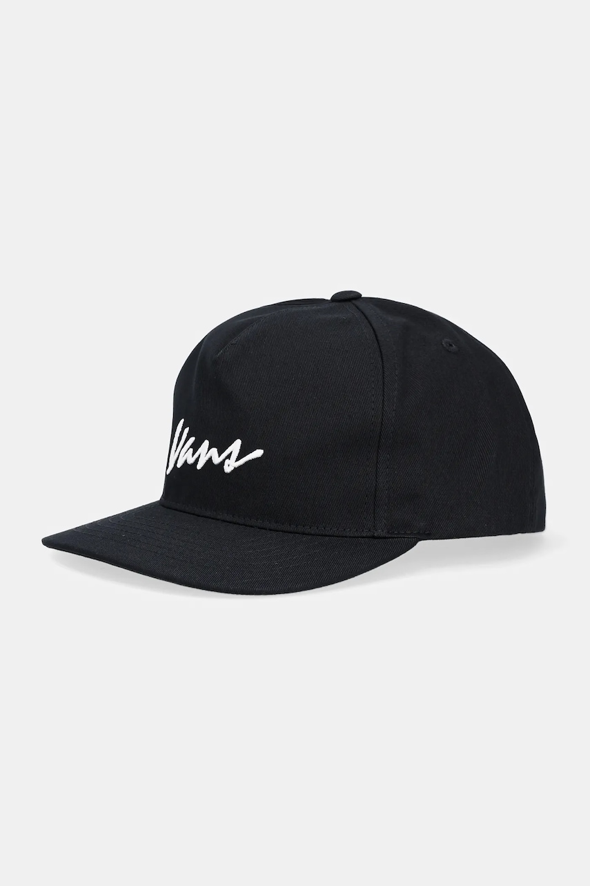 Vans șapcă de baseball din bumbac culoarea negru, VN000QAGBLK1