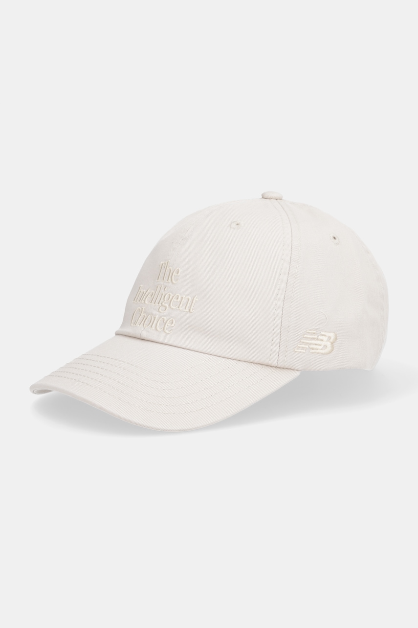 Levně Bavlněná baseballová čepice New Balance béžová barva, LAH51011TWF