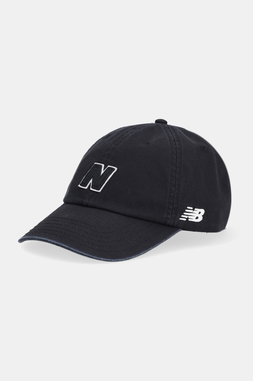 New Balance șapcă de baseball din bumbac culoarea negru, LAH51005BK