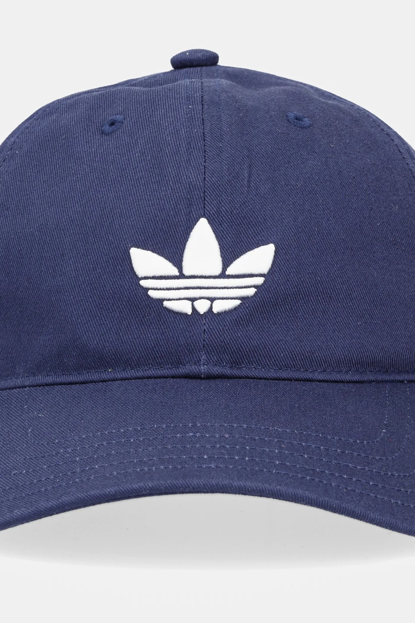 Хлопковая кепка adidas Originals цвет синий JV7391
