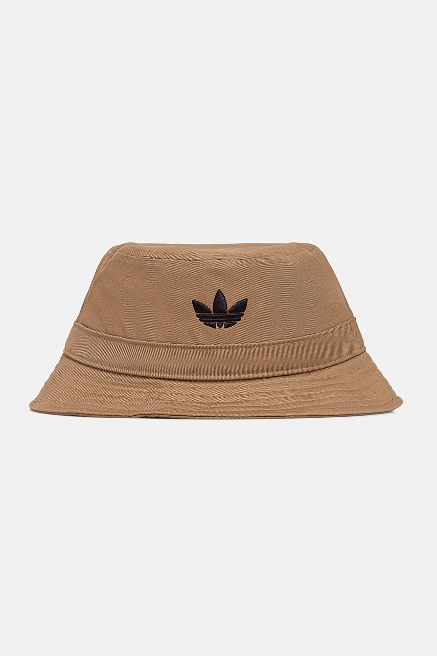 Levně Bavlněný klobouk adidas Originals Adicolor béžová barva, JV9981