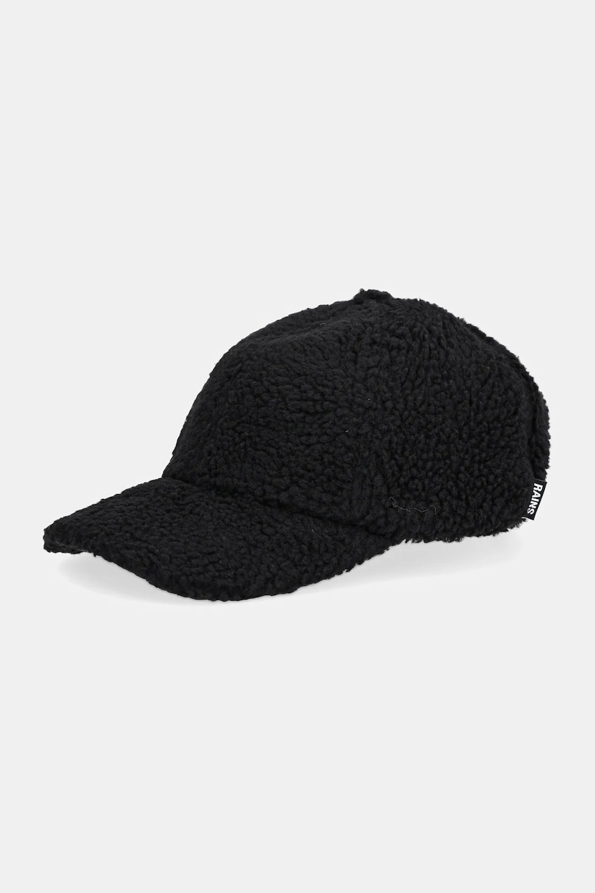 Rains șapcă 20650 Fleece Cap culoarea negru, 20650