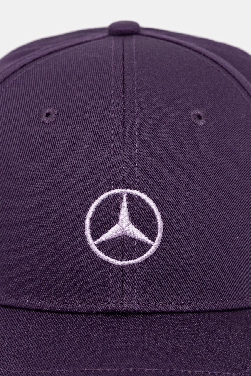 Хлопковая кепка adidas x Mercedes цвет фиолетовый JZ2547