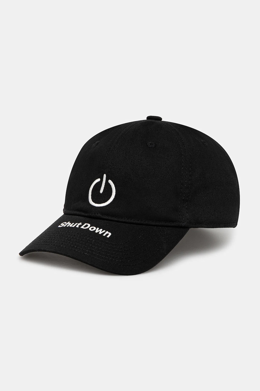VETEMENTS șapcă de baseball din bumbac Shut Down culoarea negru, UH76CA790B