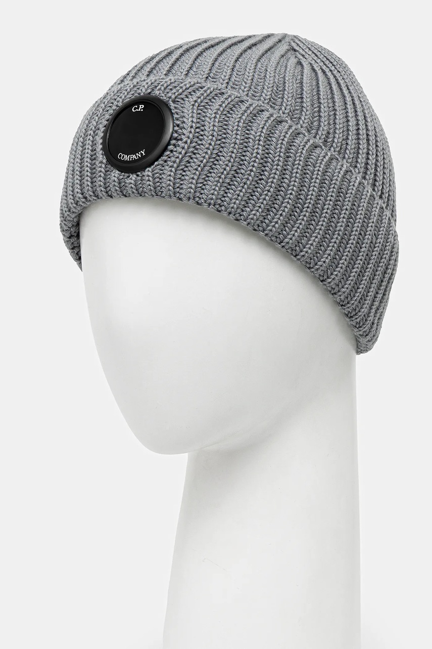 Шерстяная шапка C.P. Company цвет серый  19CMAC739A005509A