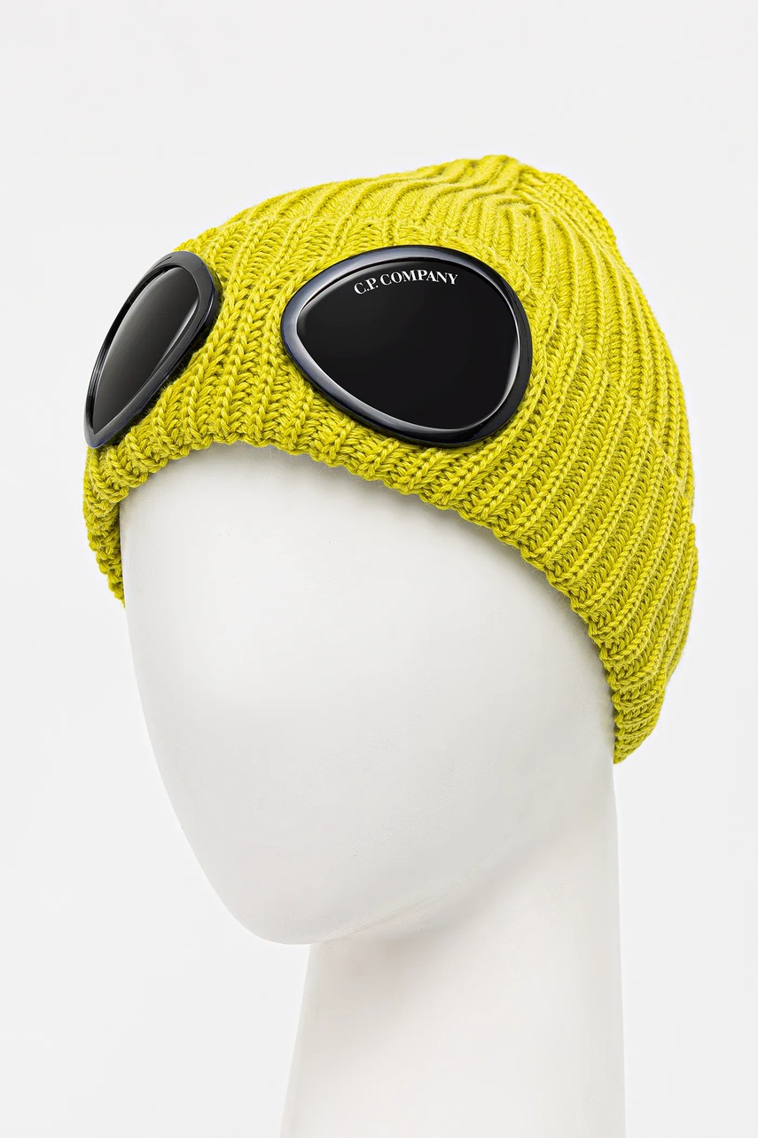 Шерстяная шапка C.P. Company цвет зелёный  19CMAC742A005509A