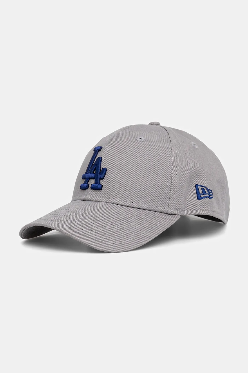 New Era șapcă de baseball din bumbac culoarea gri, 60691275