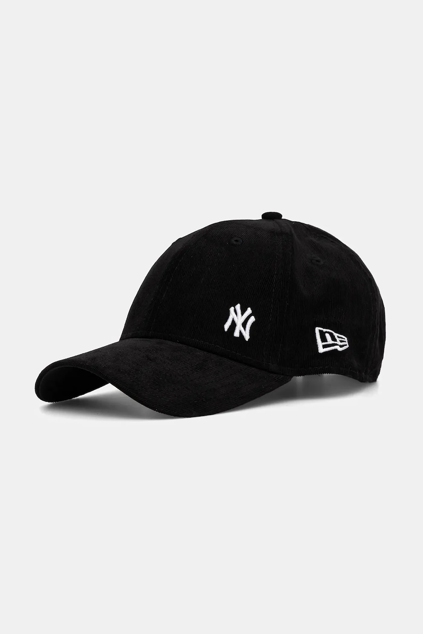 New Era șapcă de baseball din catifea culoarea negru, 60691112