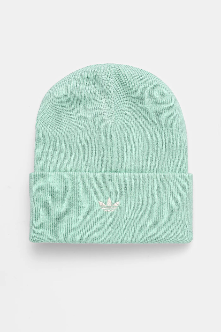 Levně Čepice adidas Originals Adicolor Cuff tyrkysová barva, KB3011