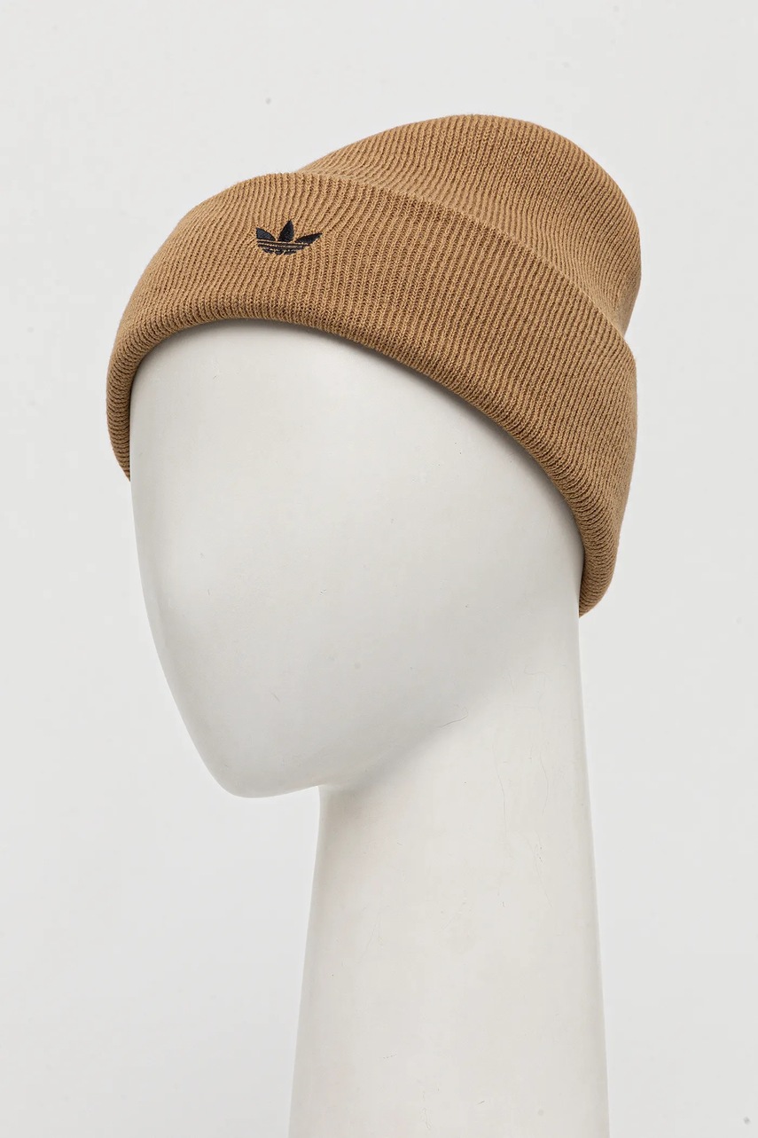 Шапка adidas Originals Adicolor Cuff цвет коричневый  JW1115
