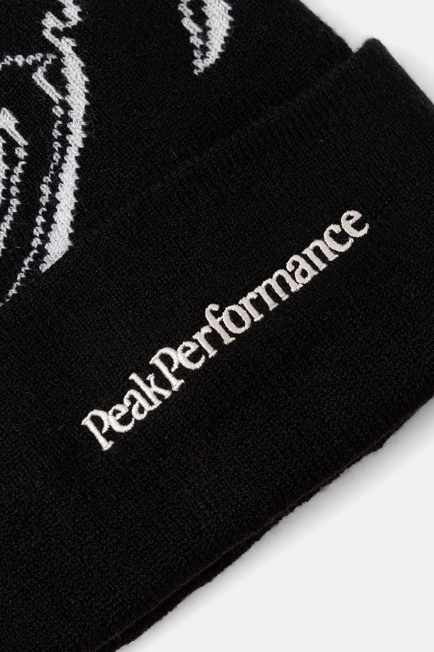 Шапка с добавлением шерсти Peak Performance цвет чёрный  G79880