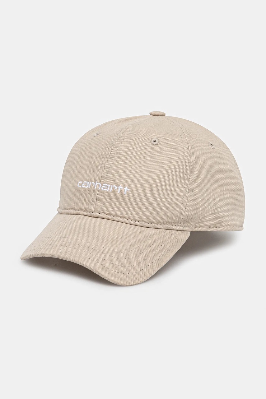 Bavlněná baseballová čepice Carhartt WIP Canvas Script Cap béžová barva, I028876.2W1XX