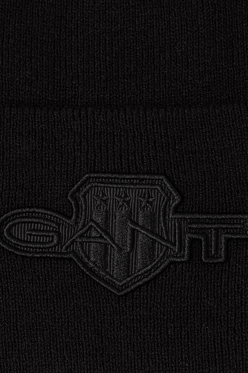 Шапка с примесью шерсти Gant цвет чёрный  9910050