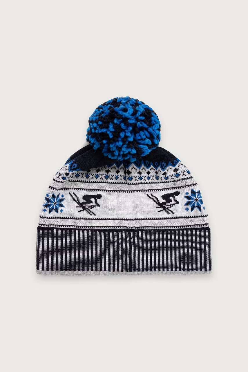 Eisbar  căciulă cu pompon cu lână merino Retroski Pompon MÜ