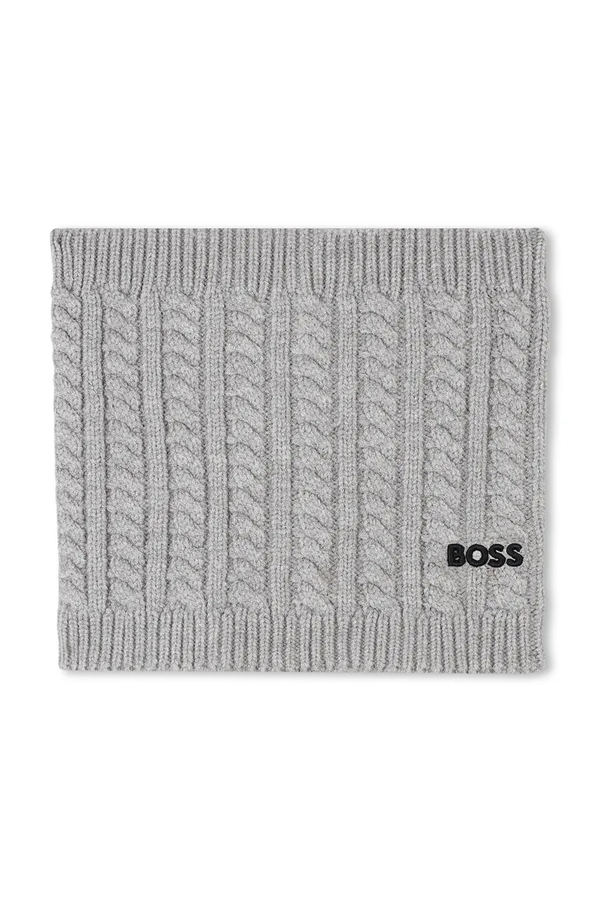BOSS mască culoarea gri, uni, J52698