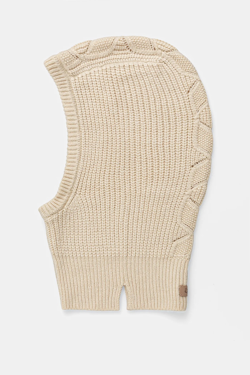 UGG glugă din amestec de lână CABLE culoarea alb, 102740