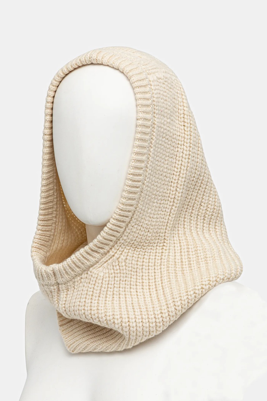 Капюшон с примесью шерсти UGG CABLE цвет белый  102740