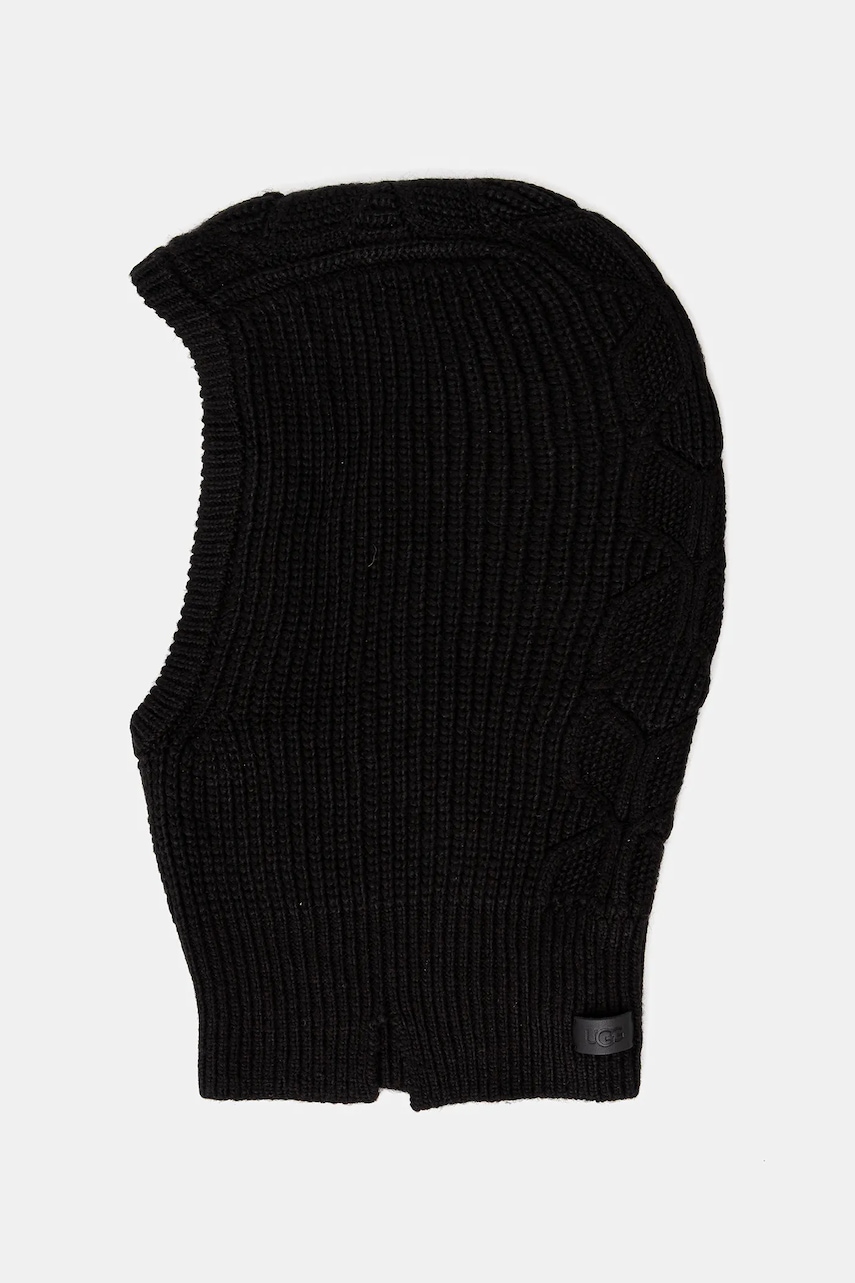 UGG glugă din amestec de lână CABLE culoarea negru, 102740