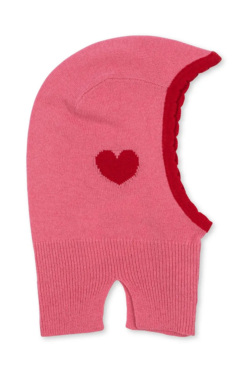 Levně Kukla Konges Sløjd COLLETTE BALACLAVA růžová barva, KS103459