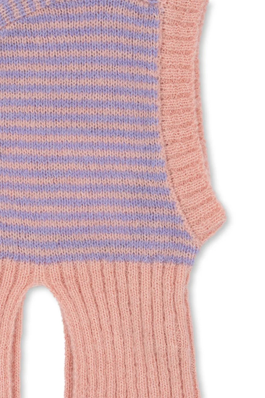 Балаклава Konges Sløjd BERLE KNIT BALACLAVA цвет фиолетовый KS103715