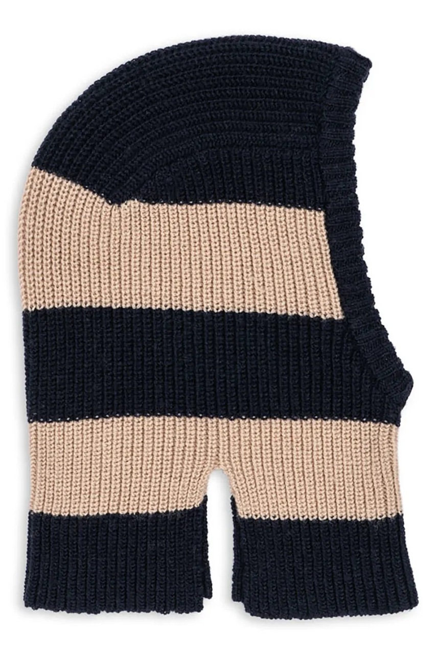 Levně Dětský vlněný nákrčník Konges Sløjd VITUM BALACLAVA tmavomodrá barva, KS104039