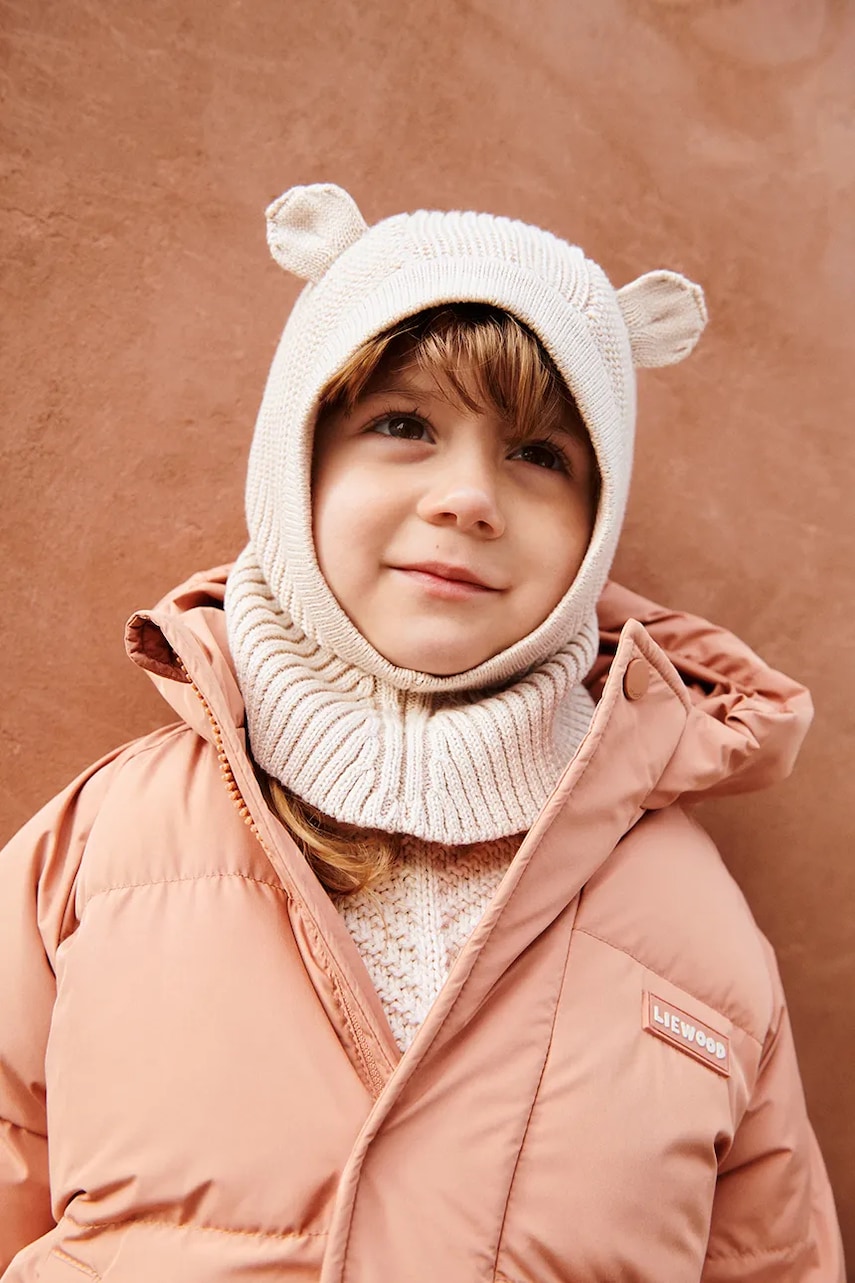 Levně Bavlňený nákrčník Liewood Hanibal Balaclava béžová barva, LW20101