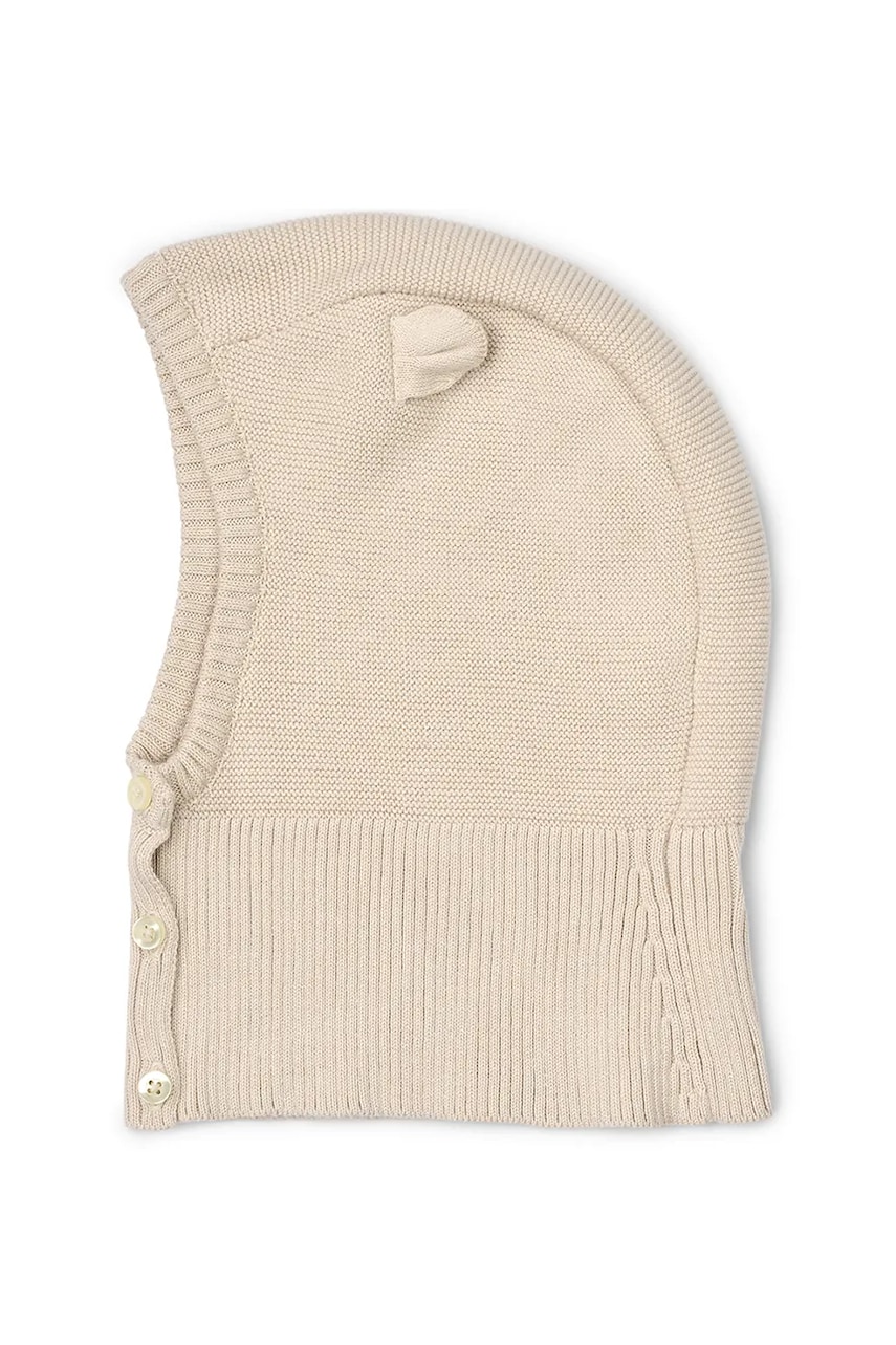 Liewood cagulă din bumbac Vima Balaclava culoarea bej, LW20206