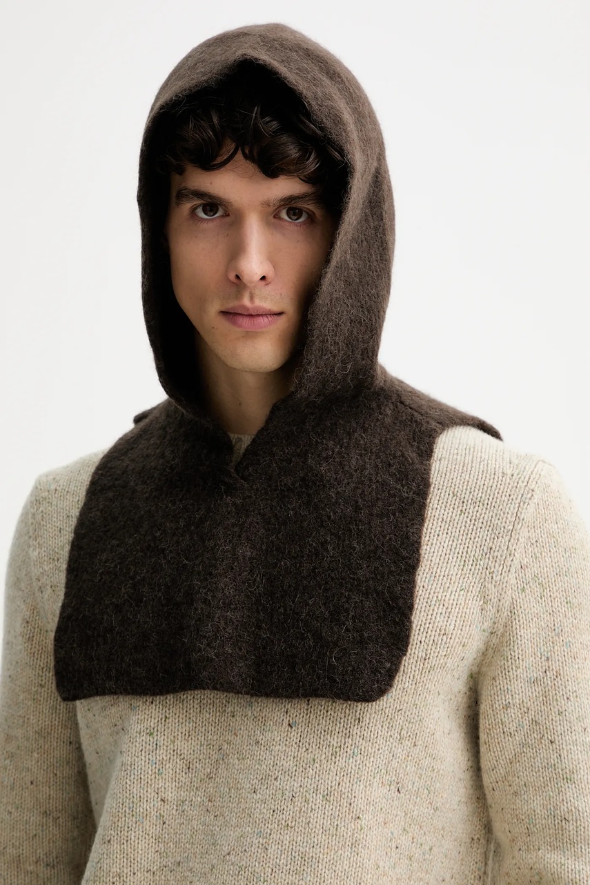 American Vintage Σκούφος με προσθήκη μαλλιού American Vintage χρώμα: καφέ, VITO22B