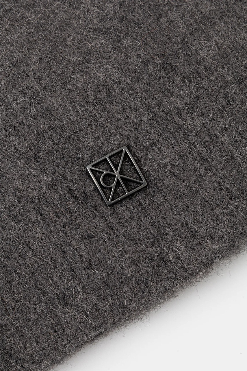 Σκούφος με προσθήκη μαλλιού Calvin Klein χρώμα: γκρι, LV04D8068G φωτογραφία