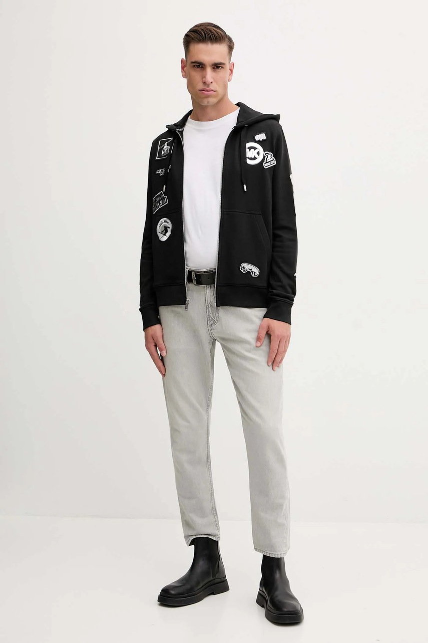 Кофта Michael Kors цвет чёрный с капюшоном узор CF552V04MY