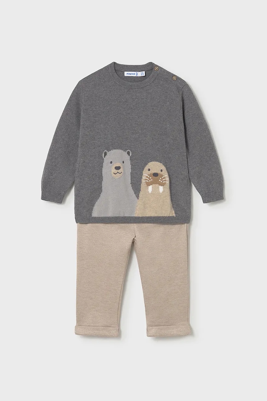 Mayoral compleu bebe culoarea bej, 2515