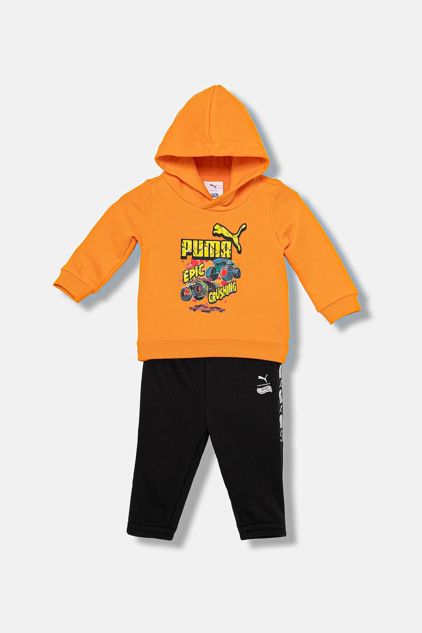 Levně Dětská tepláková souprava Puma PUMA X HOT WHEELS MINICATS Loungewear Set INF TR oranžová barva, 632399