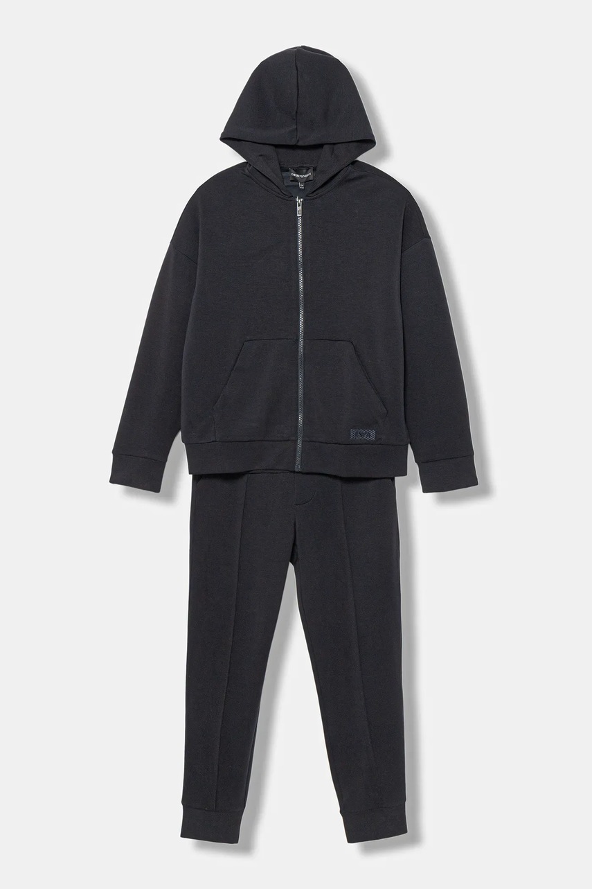 Levně Dětská tepláková souprava Emporio Armani tmavomodrá barva, EB000542 AF16254