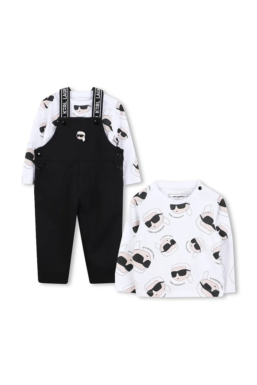Karl Lagerfeld compleu bebe 2-pack culoarea negru, Z30664