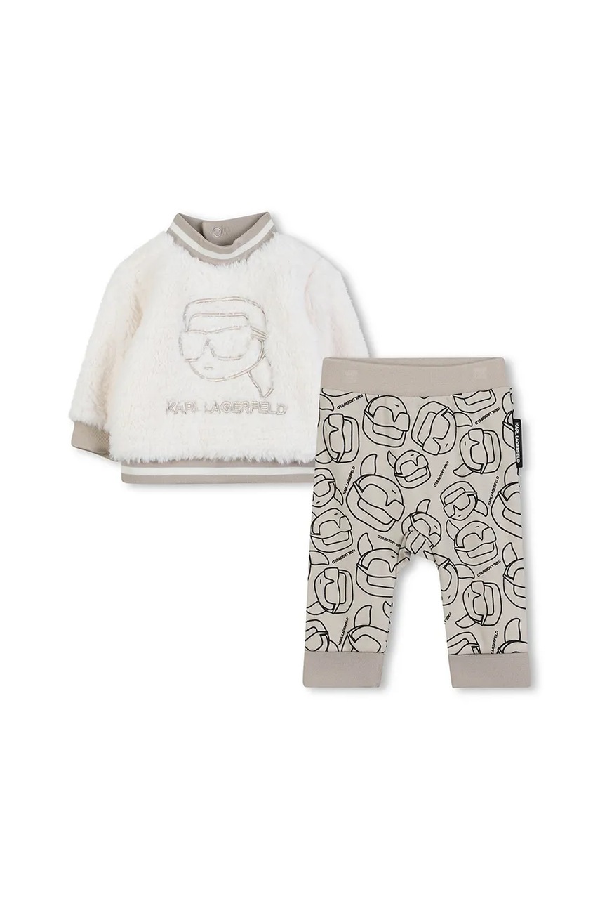 Karl Lagerfeld trening bebeluși culoarea alb, Z30672