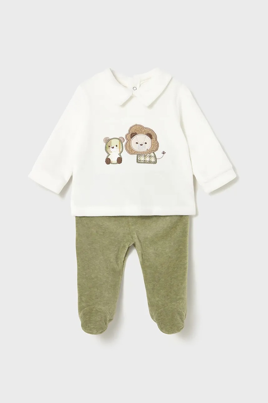 Mayoral Newborn compleu bebe culoarea verde, 2562