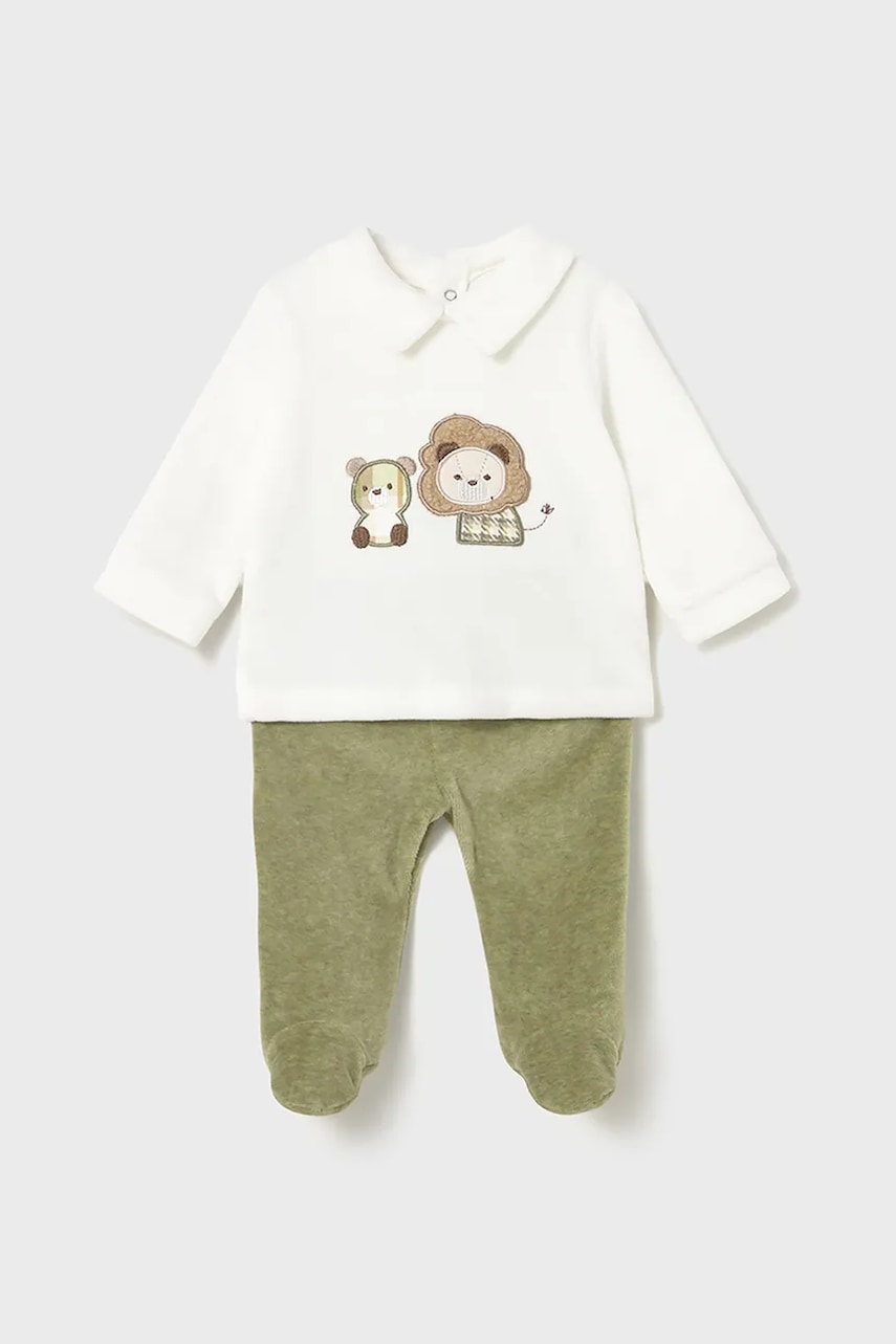 Mayoral Newborn compleu bebe culoarea verde, 2562