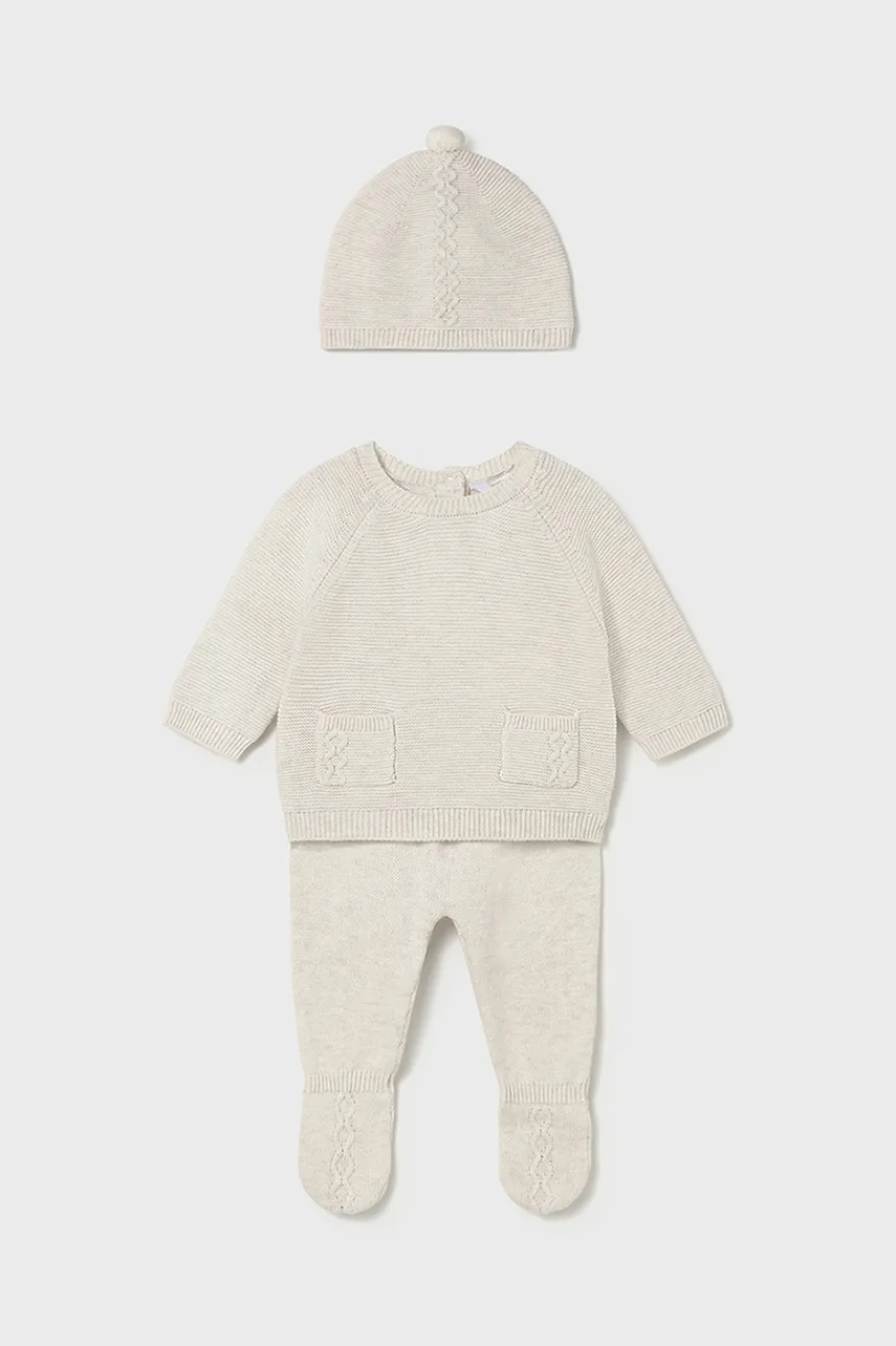 Mayoral Newborn compleu bebe 3-pack culoarea bej, 2564