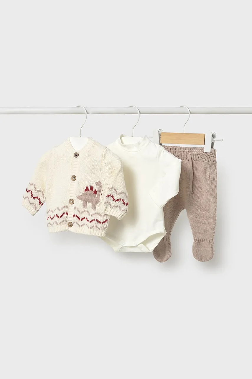 Mayoral Newborn compleu bebe culoarea bej, 2565