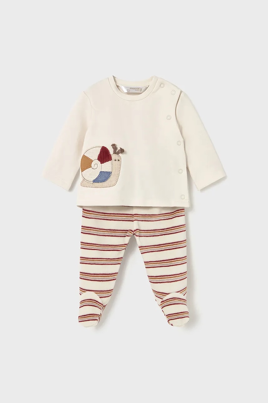 Mayoral Newborn compleu bebe culoarea maro, 2566