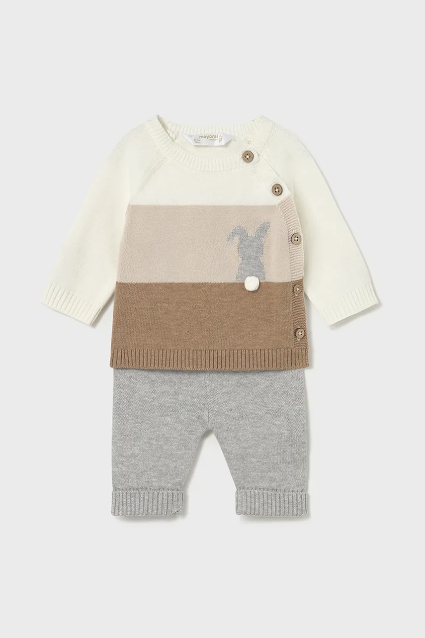 Mayoral Newborn compleu bebe culoarea gri, 2569