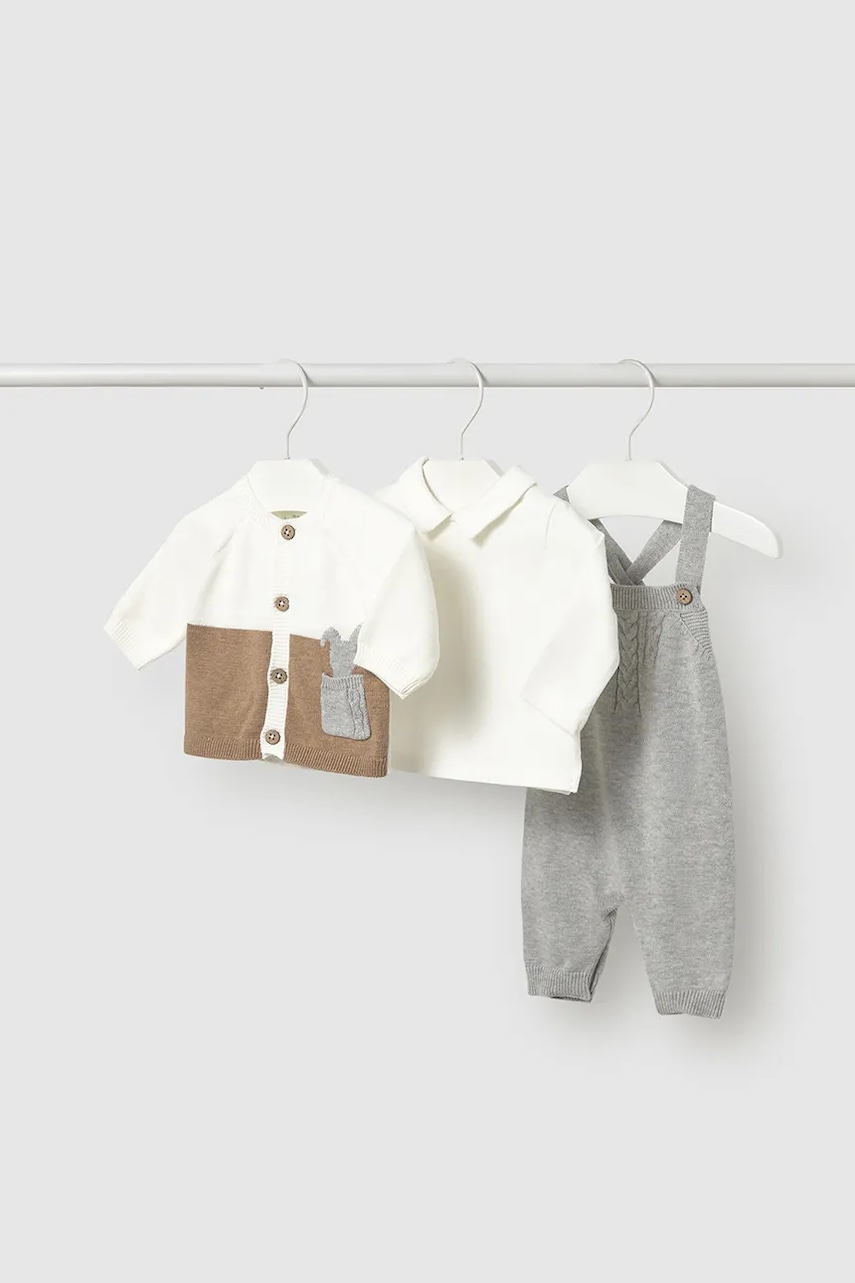 Mayoral Newborn compleu bebe 3-pack culoarea gri, 2617