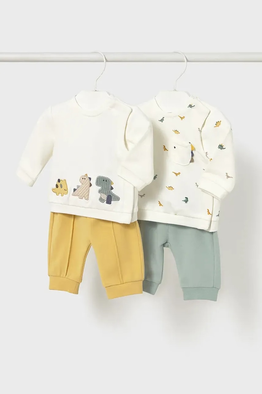 Mayoral Newborn compleu bebe culoarea galben, 2620