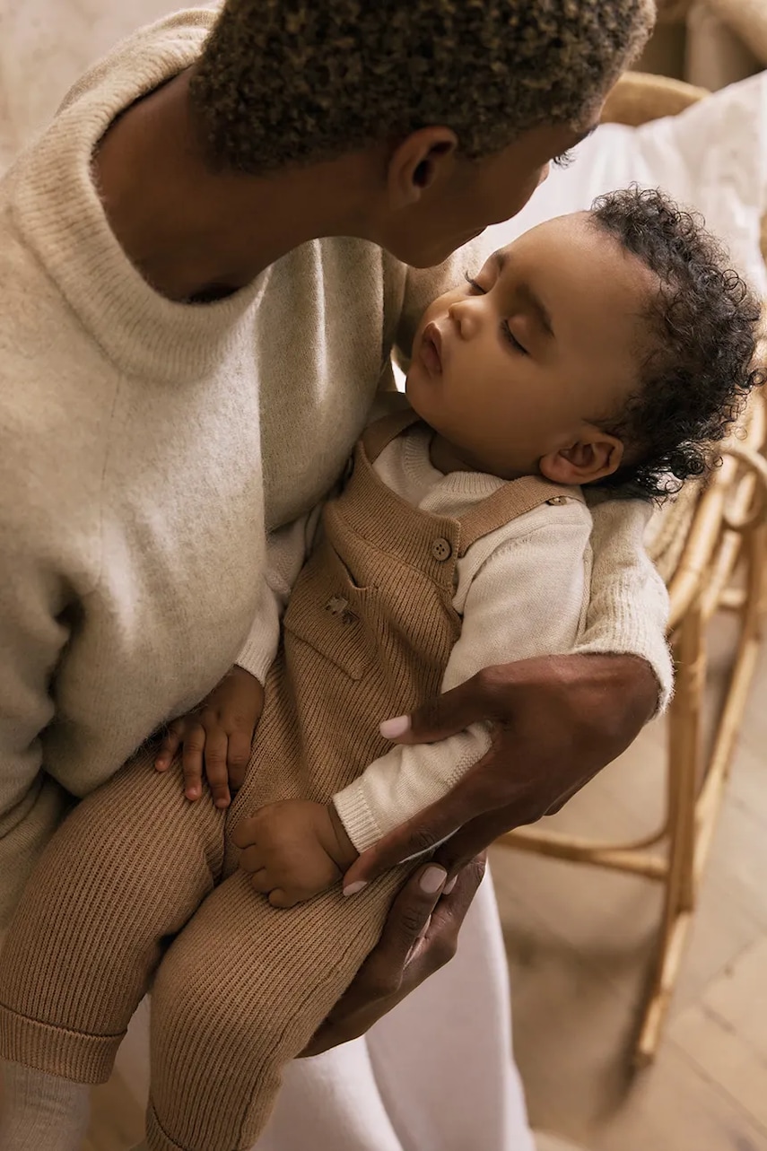 Mayoral Newborn set pentru copii cu amestec de lână culoarea maro, 2646